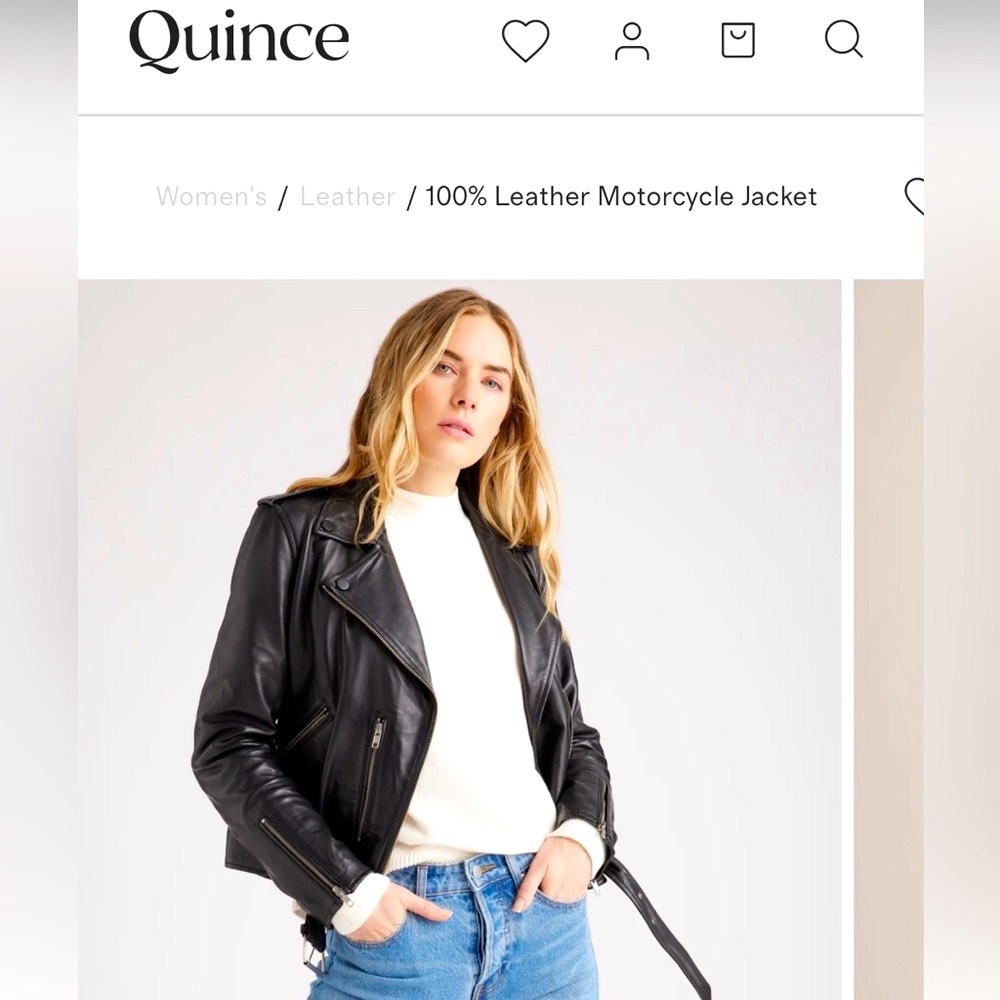 COPY - Size large Quince motorcycle jacket. NWT, excellent condition.